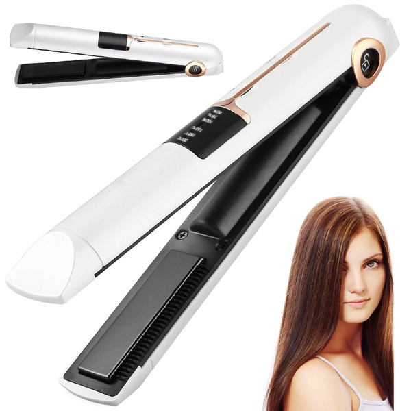 Hair straightener ceramic lcd 2in1 adjustable