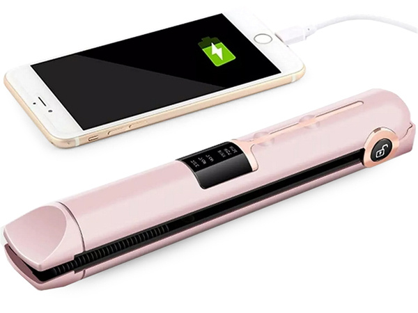 Hair straightener ceramic lcd 2in1 regulatory temperature power bank