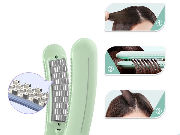 Hair straightener for volumising hair permanent styling