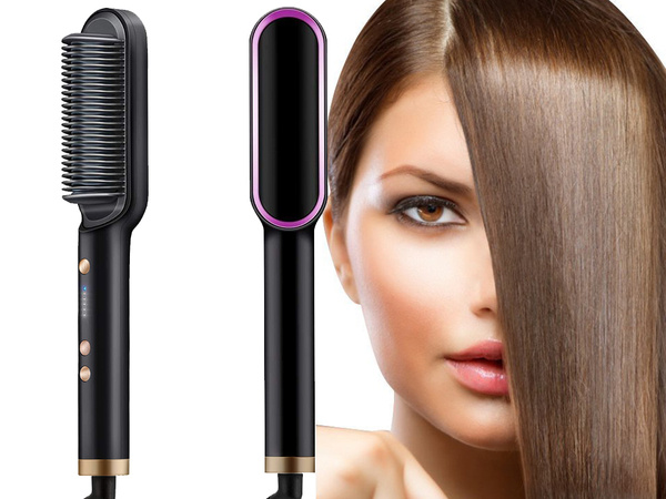 Hair straightener hair straightening brush