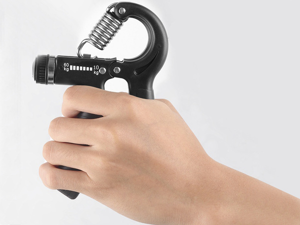 Hand exercise squeezer with 10-60kg counter