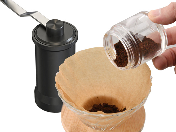 Hand grinder for grinding coffee beans nuts herbs salt strong espresso