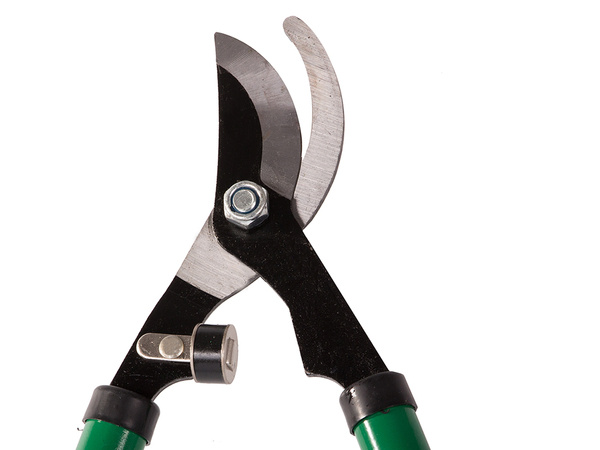 Hand pruner for shrub branches long anvil pruner