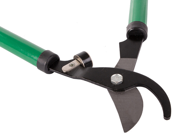 Hand pruner for shrub branches long anvil pruner