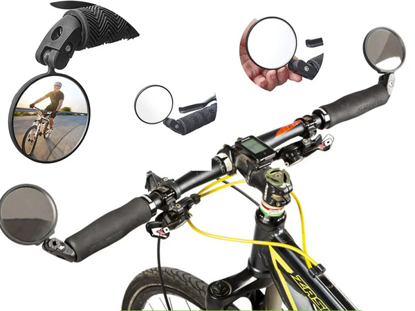 Handlebar mirror for bicycle handlebars convex retro 360