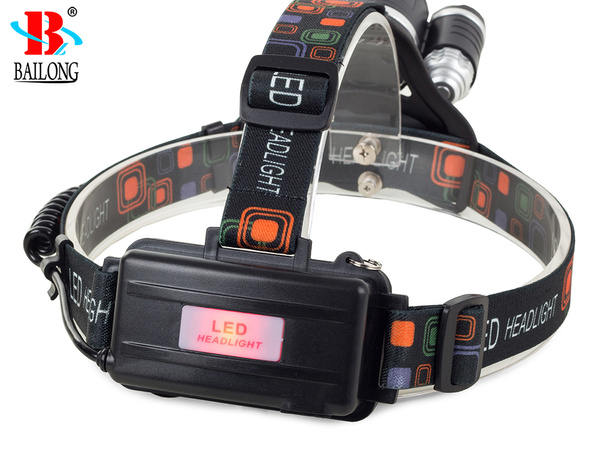 Headlamp bailong led cree xm-l t6 2 x xp-e