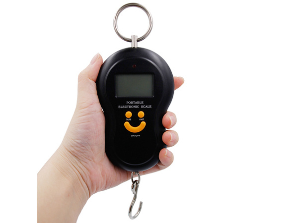 Hook-and-leave travel scale lcd 50kg