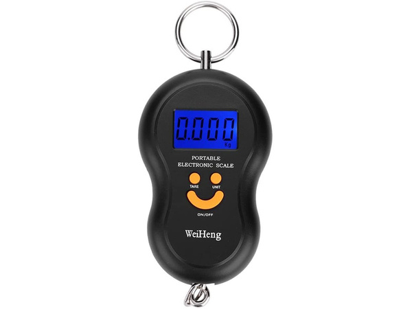 Hook-and-leave travel scale lcd 50kg