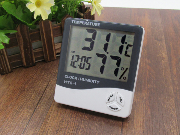 Internal lcd digital thermometer external data alarm