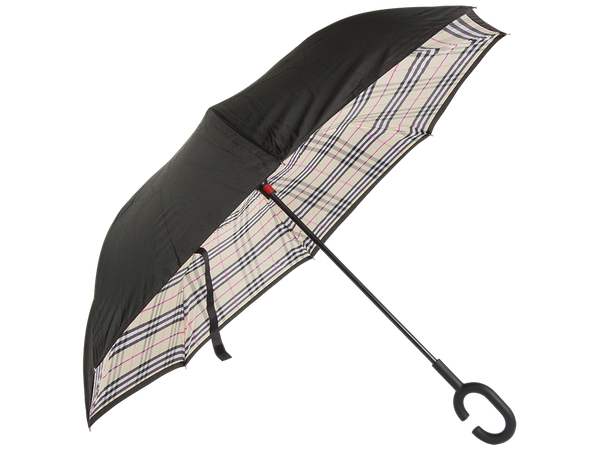 Inverted folding umbrella