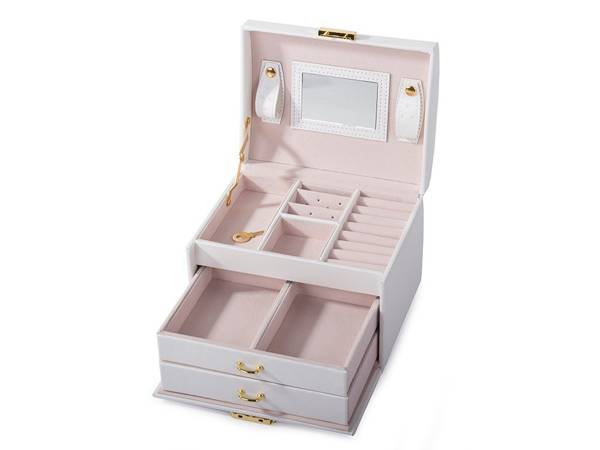 Jewellery casket organiser tray trunk