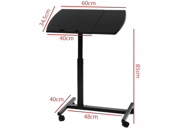 Laptop table on wheels adjustable desk