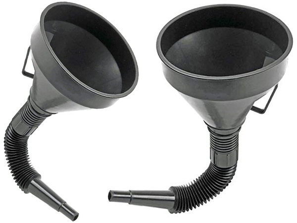 Large fuel funnel with strainer for tank oil