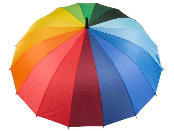 Large umbrella rainbow umbrella sturdy automatic