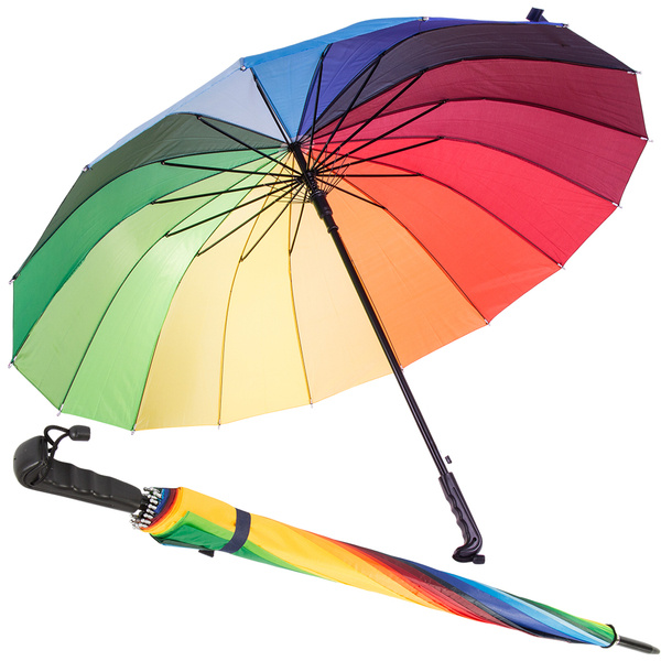 Large umbrella rainbow umbrella sturdy automatic