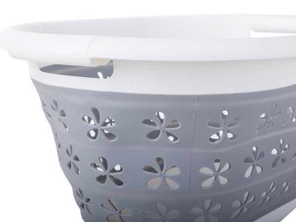 Laundry basket folding silicone bowl
