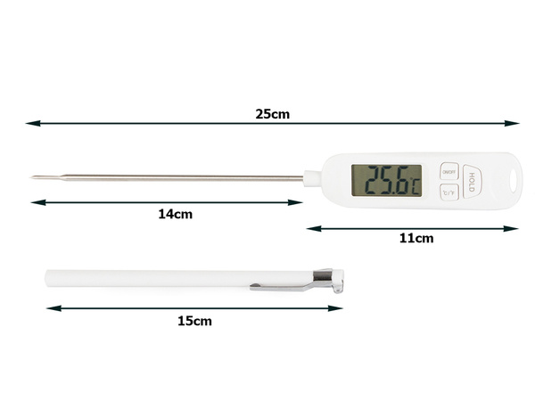 Lcd digital kitchen thermometer wine meat probe