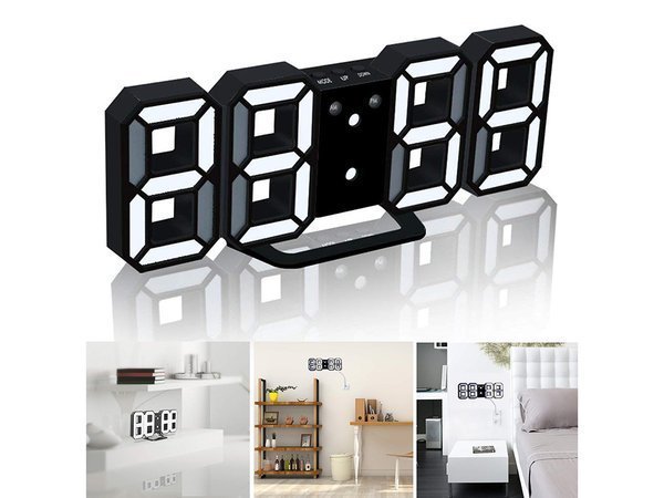 Led alarm clock electronic thermometer with alarm