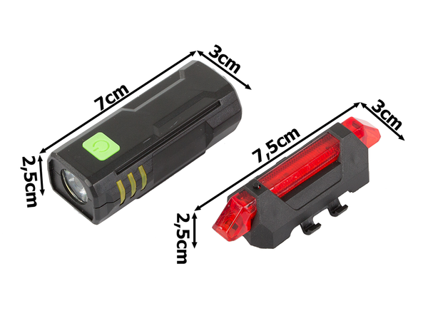 Led bicycle light set rear front usb for bicycle