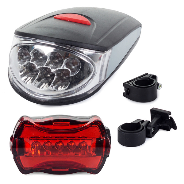 Led bicycle lights front rear 7+5 led