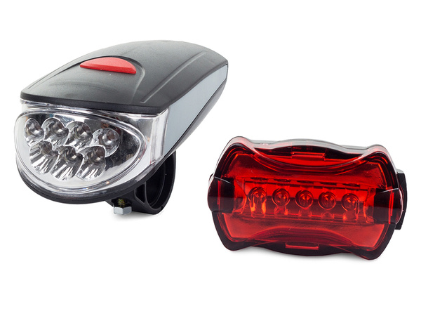 Led bicycle lights front rear 7+5 led