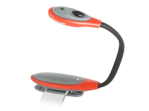 Led clip-on book reading light flexible