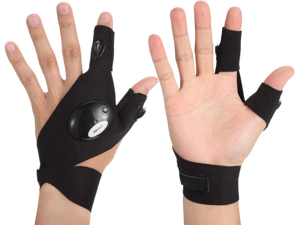 Led light gloves set right and left - workshop set