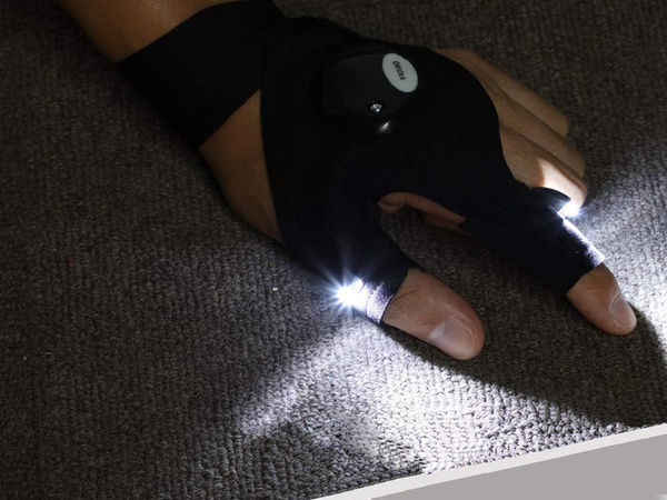 Led light gloves set right and left - workshop set