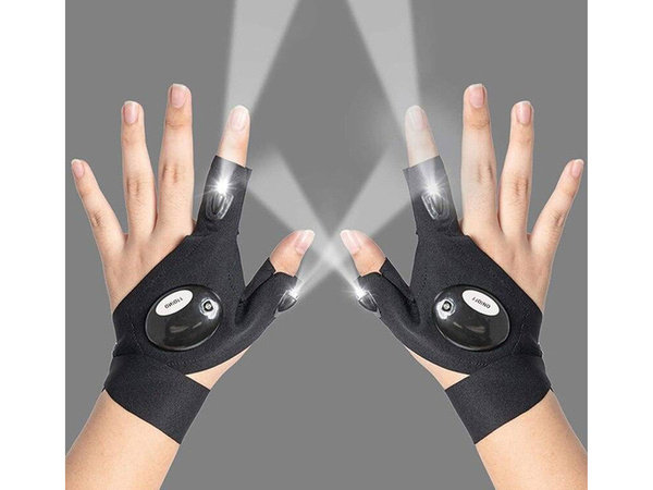 Led light gloves set right and left - workshop set