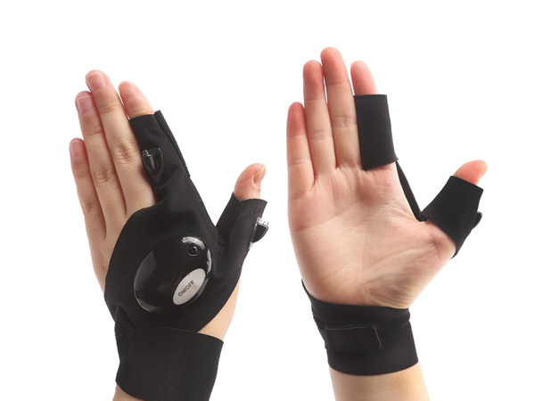 Led light gloves set right and left - workshop set