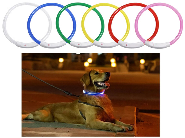 Led luminous collar for dog and cat adjustable usb