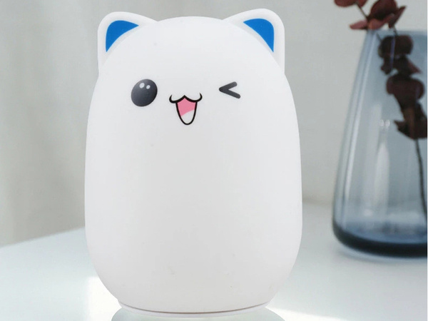 Led night light for kids rgb cat touch