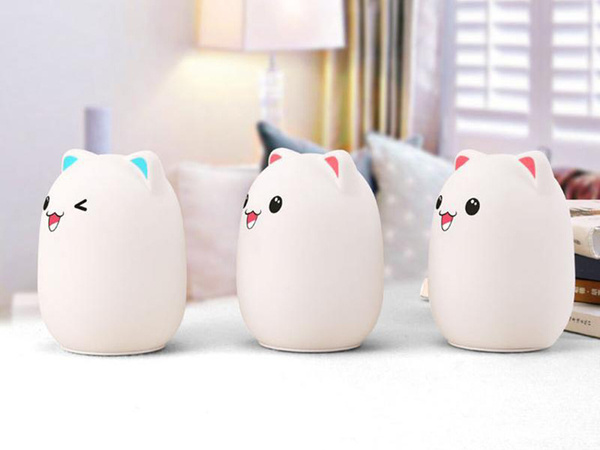 Led night light for kids rgb cat touch