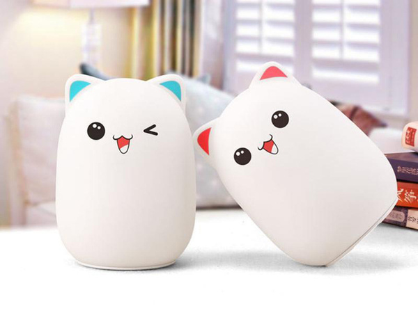 Led night light for kids rgb cat touch