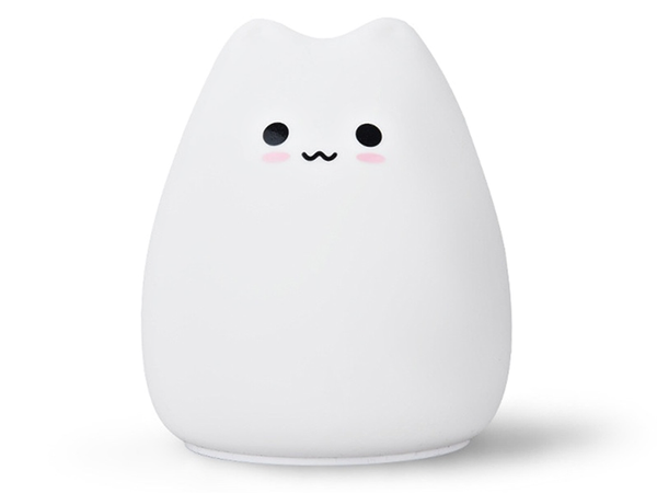 Led night light for kids rgb cat touch silicone