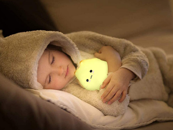 Led night light for kids rgb cat touch silicone