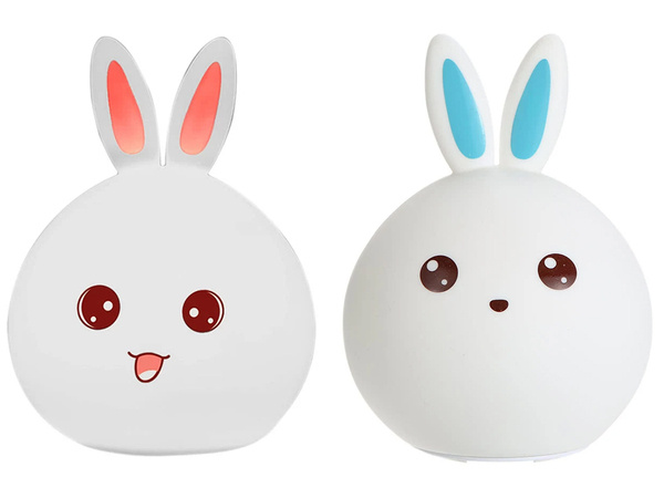 Led rabbit remote control rgb usb night light for kids