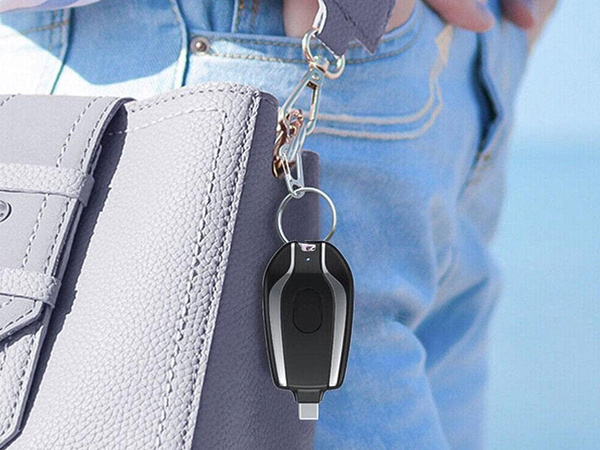 Lightning iphone 1500mah key fob mobile battery charger
