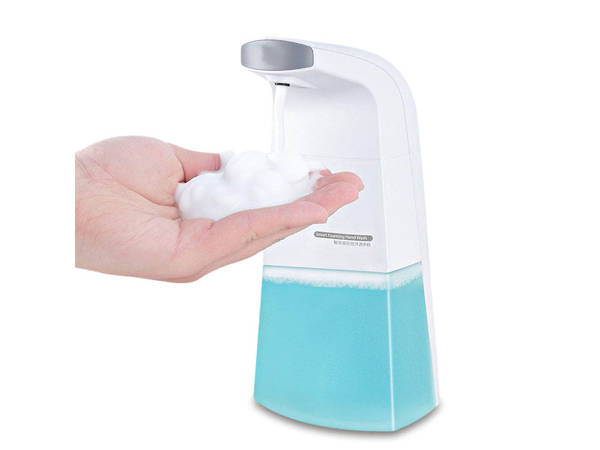 Liquid foam automatic soap dispenser