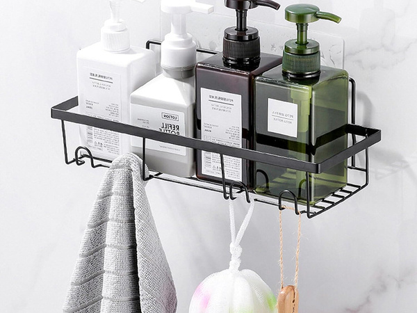 Loft bathroom shower shelf hanging 4x hook