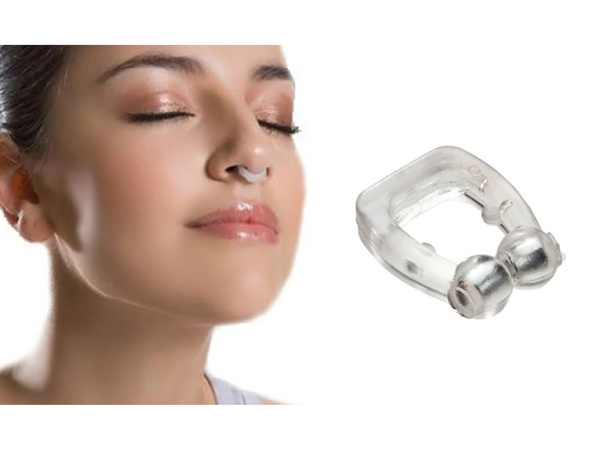Magnetic clip against snoring nasal snoring