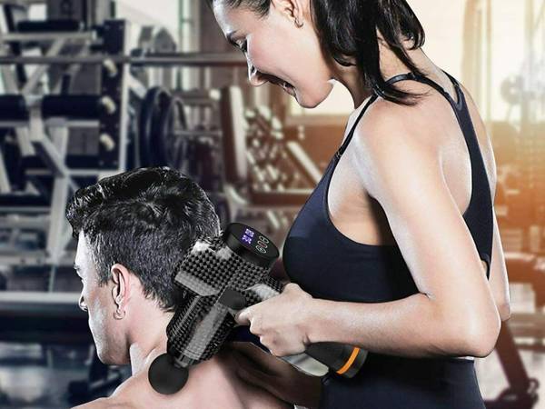 Massage gun body massager strong lcd gun