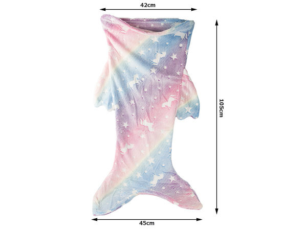 Mermaid tail blanket blanket sleeping bag warm luminous for girls soft horse