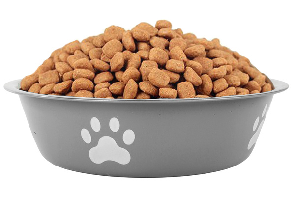 Metal anti-slipping dog cat food water bowl 150ml