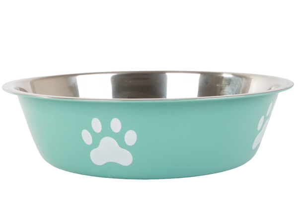 Metal anti-slipping dog cat food water bowl 150ml