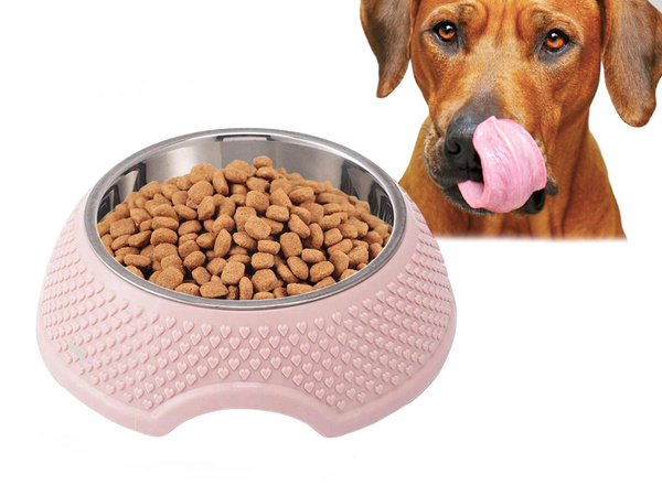 Metal dog bowl with removable insert 350ml