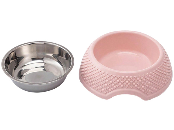 Metal dog bowl with removable insert 350ml