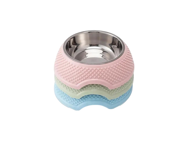 Metal dog bowl with removable insert 350ml