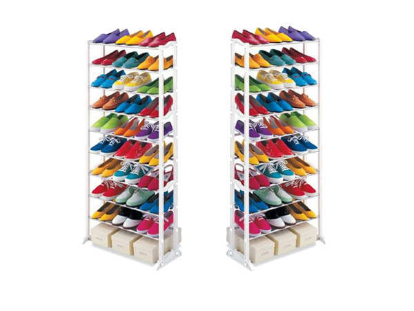 Metal shoe rack 30 pairs cabinet shoe rack