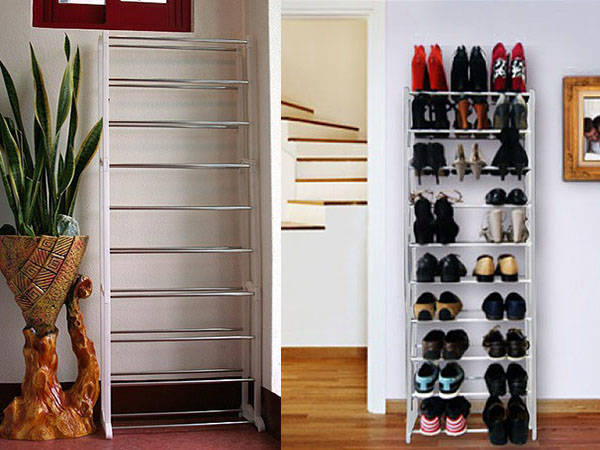 Metal shoe rack 30 pairs cabinet shoe rack